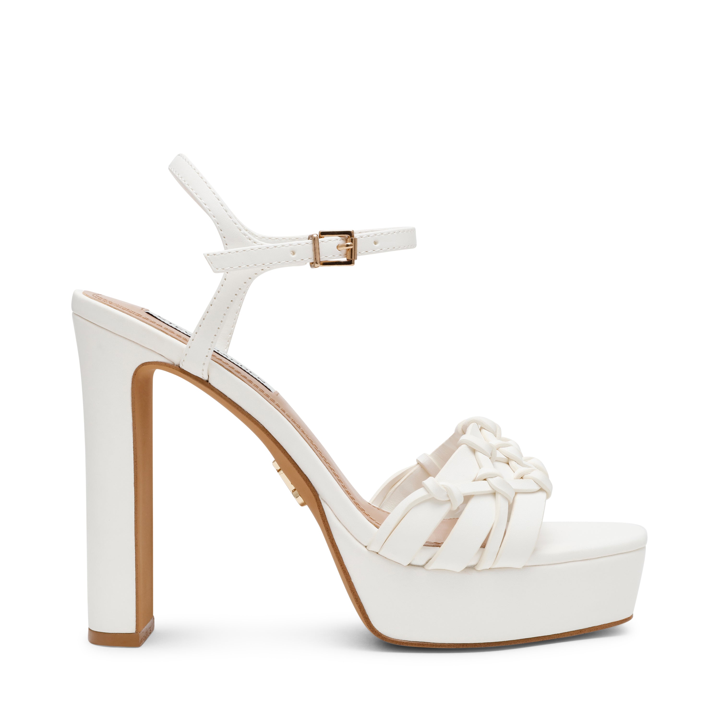 Buy Massey White Leather Heels Online in UAE Steve Madden