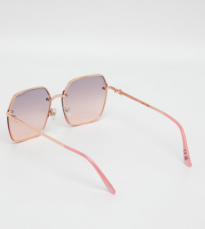 X17639-ROSE GOLD SUNGLASSES