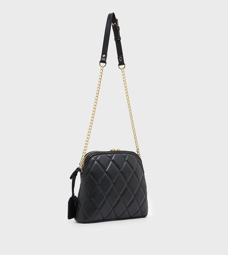 QUILTED-C SHOULDER BAG