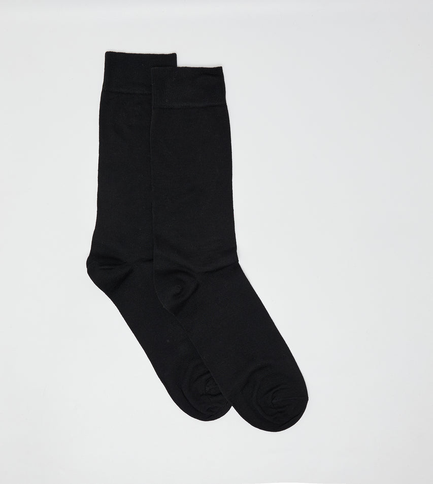 SF-69010SM Black Dress Socks