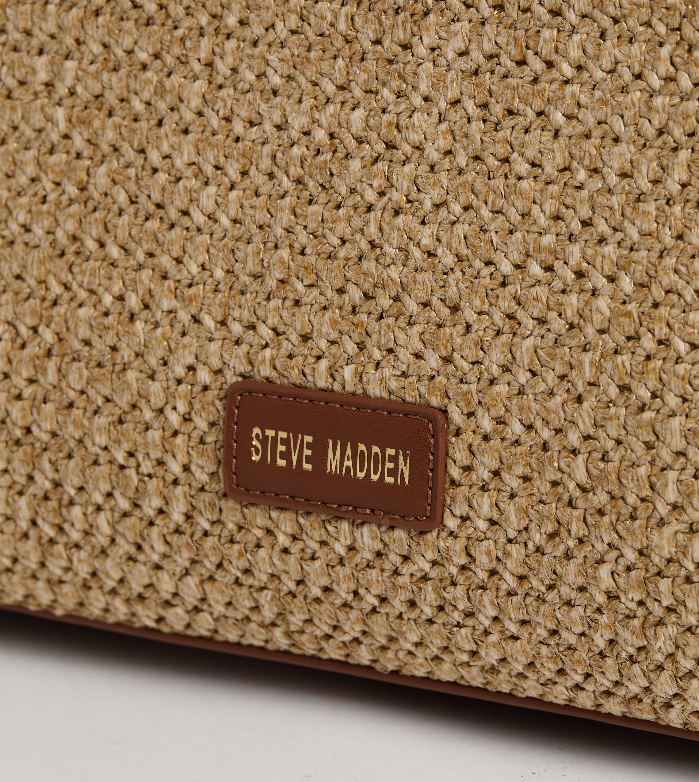 MESH DESIGN TOTE LIGHT BROWN SATCHEL BAG