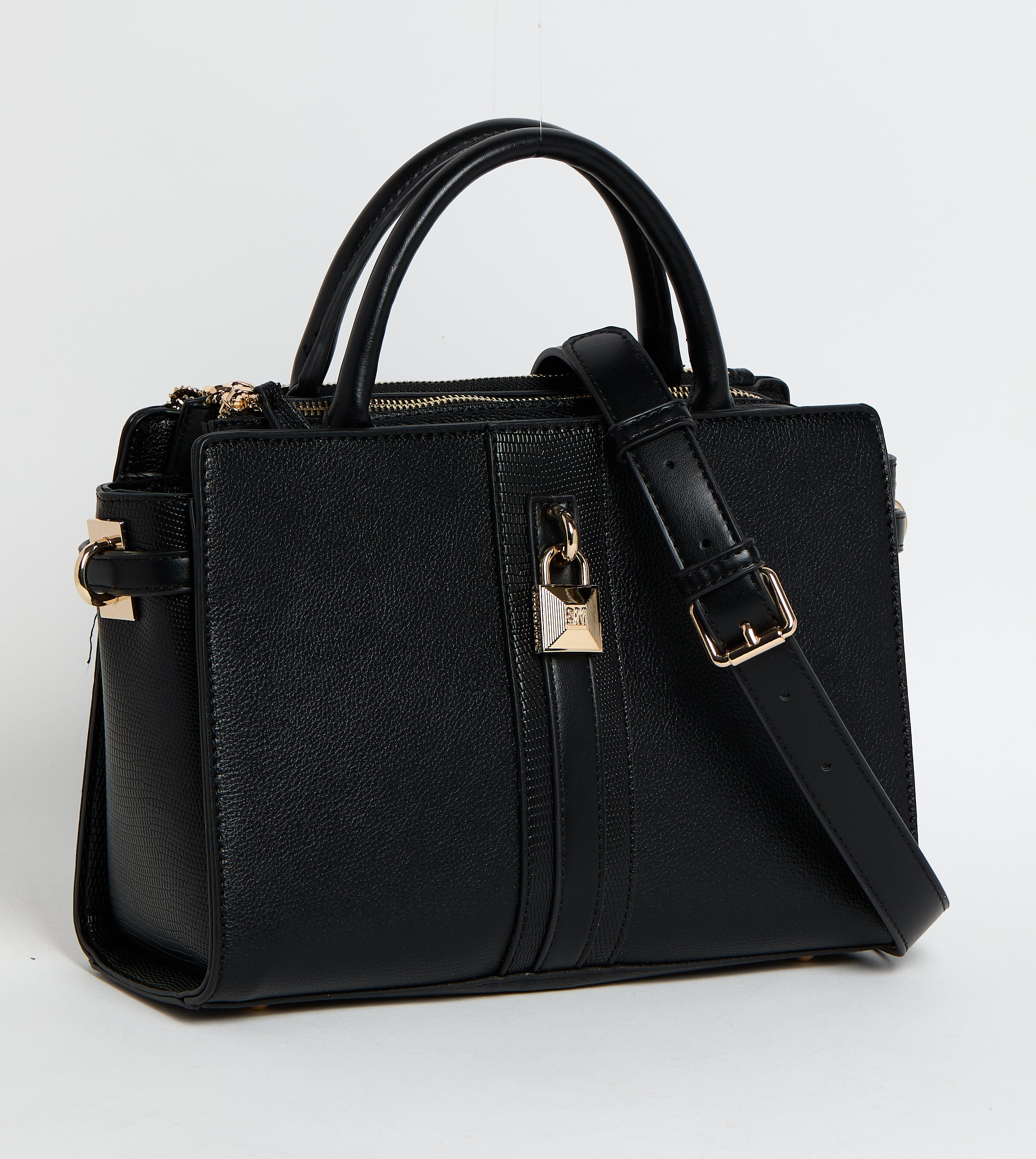 BELTED SATCHEL BLACK SATCHEL BAG