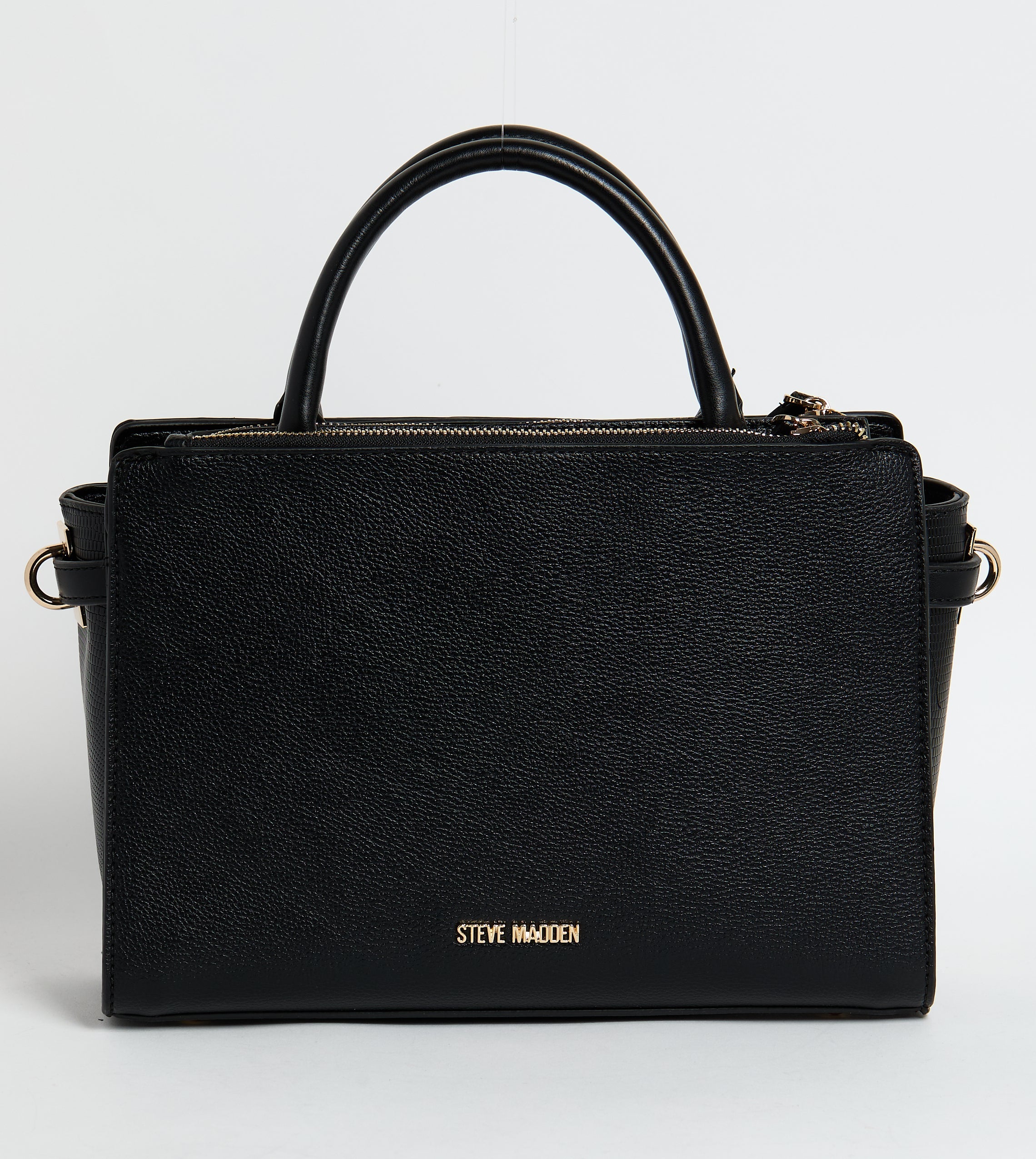 BELTED SATCHEL BLACK SATCHEL BAG