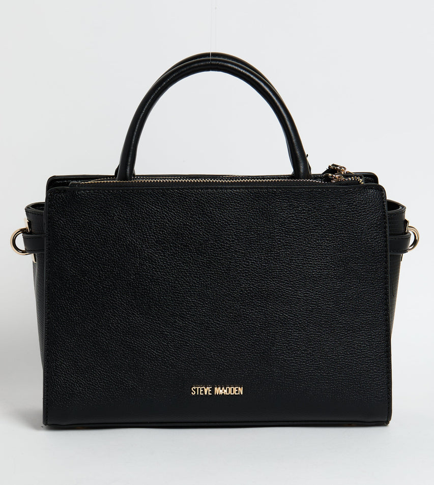 BELTED SATCHEL BLACK SATCHEL BAG