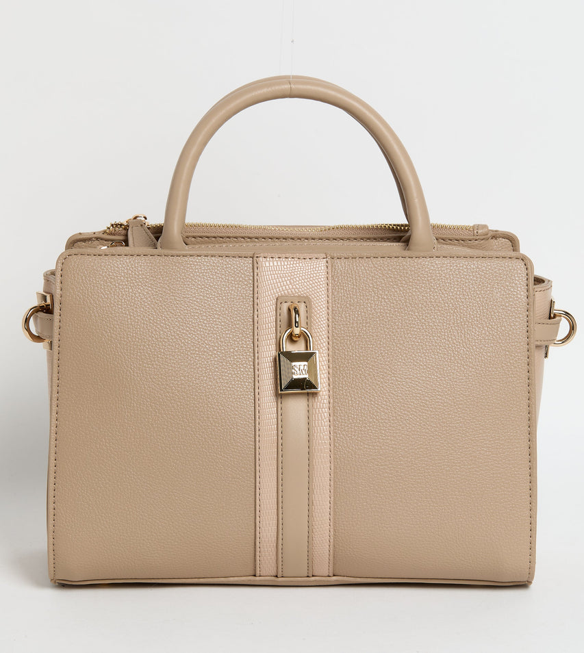 BELTED SATCHEL BROWN SATCHEL BAG