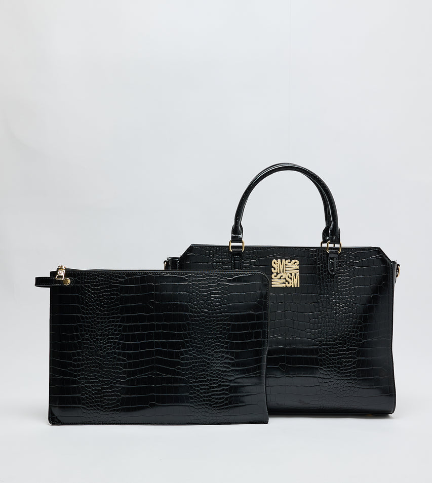 Women's Black Large Tote Bag - view 9