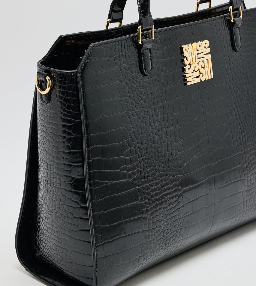 Women's Black Large Tote Bag - view 4
