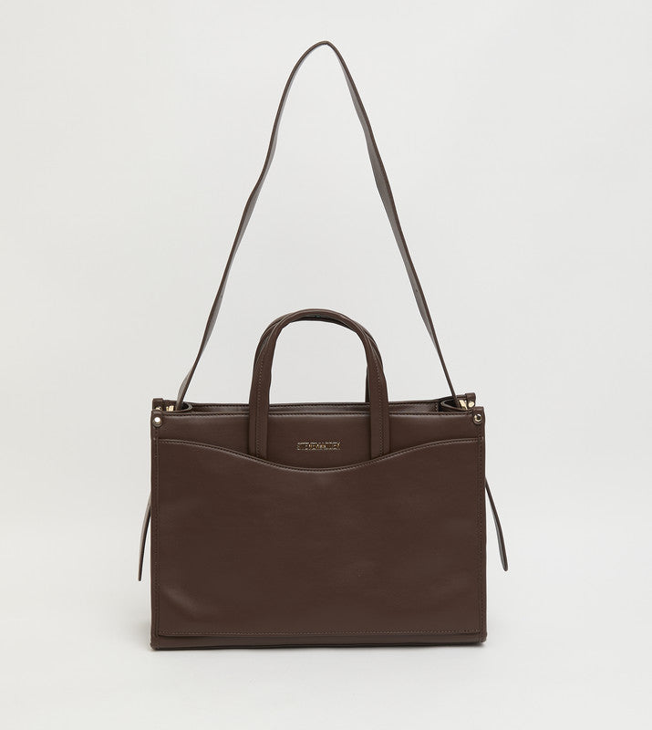 Women's Brown Classic Tote Bag