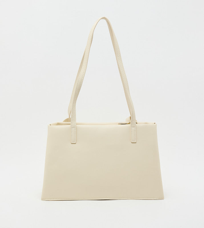 Women's Cream Classic Shoulder Bag - view 3