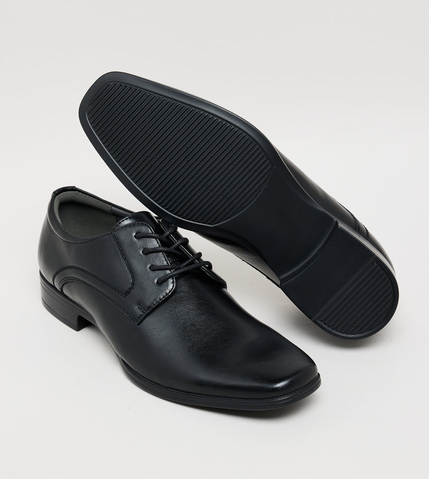 M-Clevrr Men's Black Formal Shoes - view 4