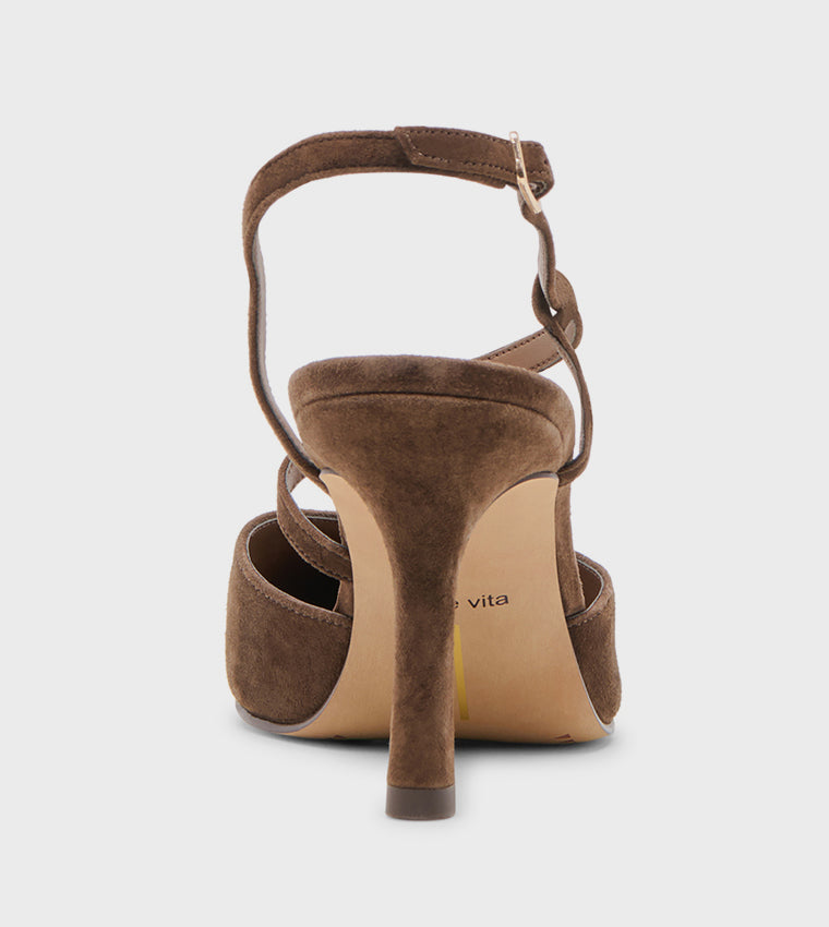 KAMRA DARK BROWN HEELS