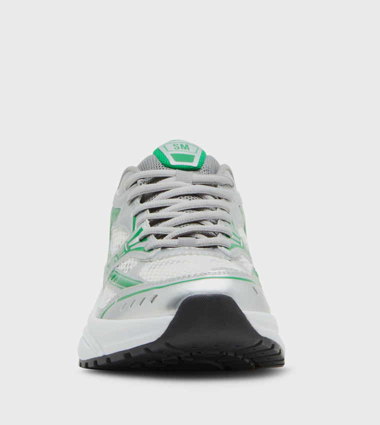 THAEDEUS SILVER GREEN SNEAKERS