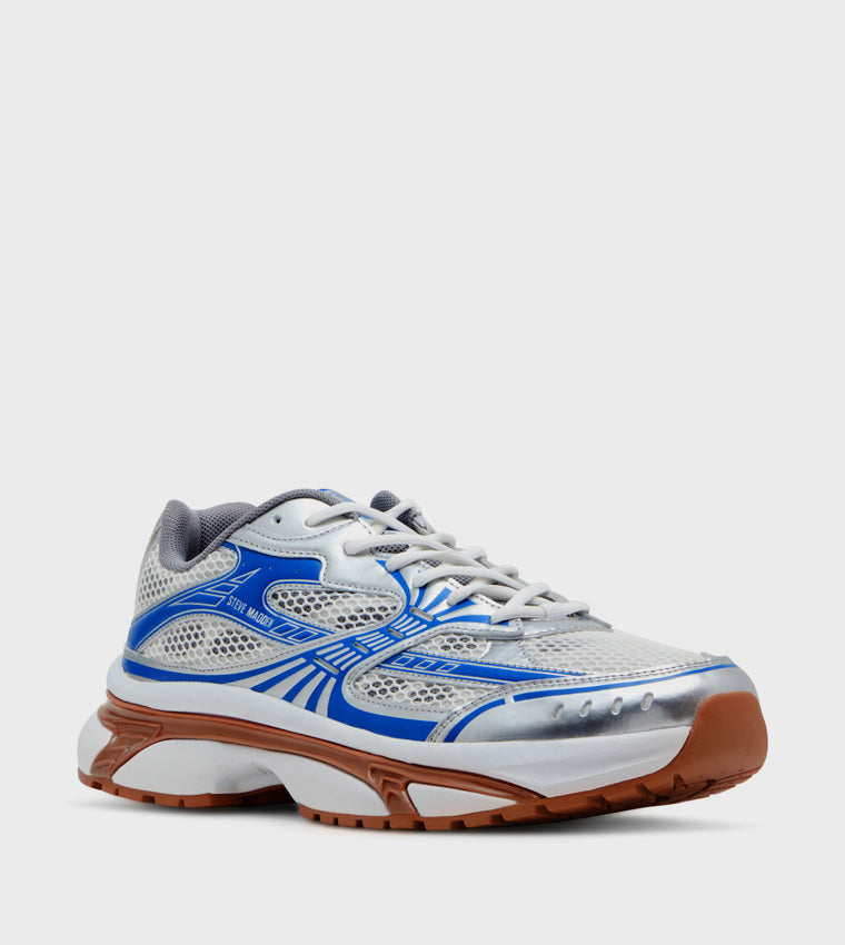 Thaedeus Men's Silver Blue Sneakers