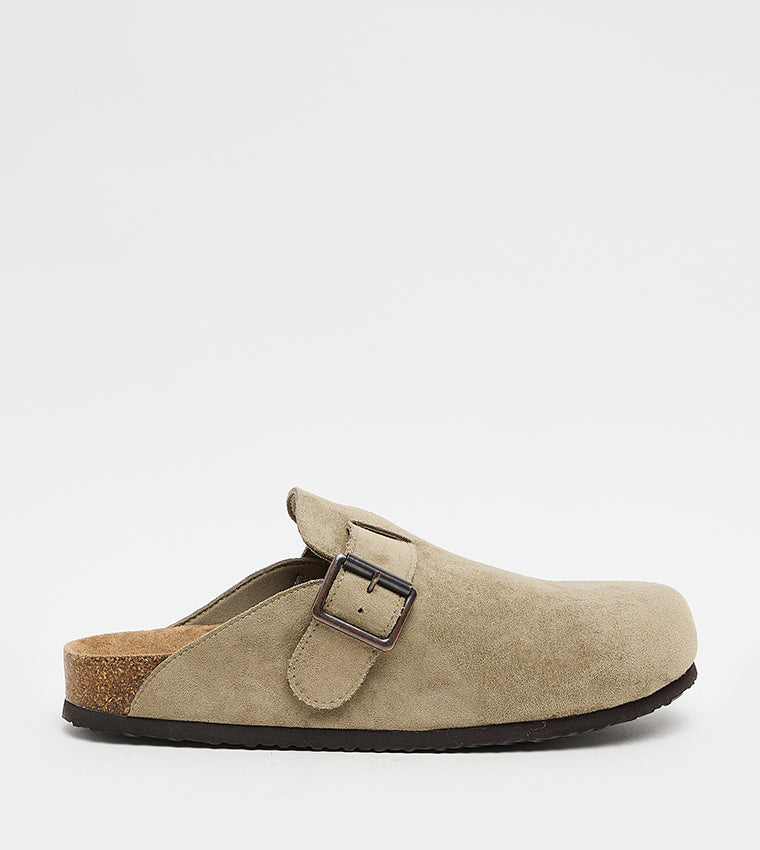Mclog Taupe Suede Men's Comfort Sandals