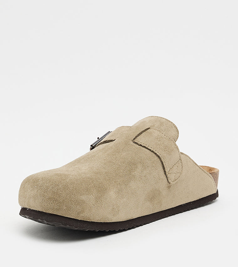 Mclog Taupe Suede Men's Comfort Sandals - view 2