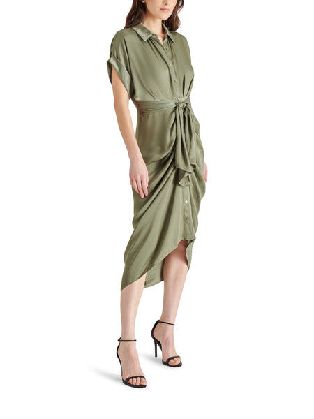 TORI DRESS DUSTY OLIVE