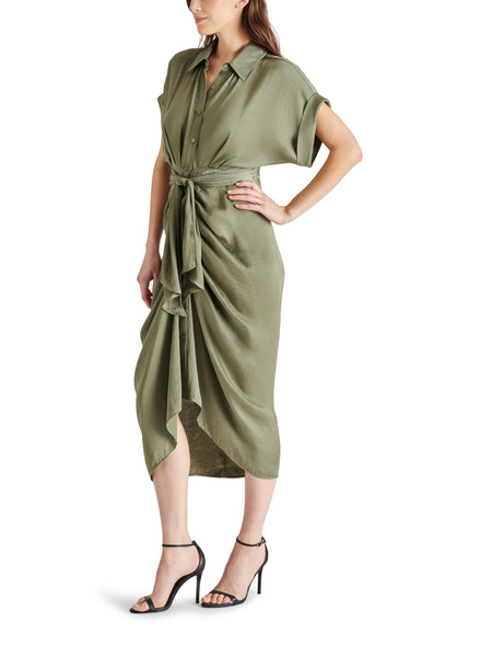 TORI DRESS DUSTY OLIVE