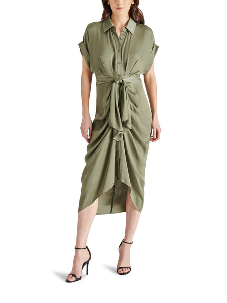 TORI DRESS DUSTY OLIVE