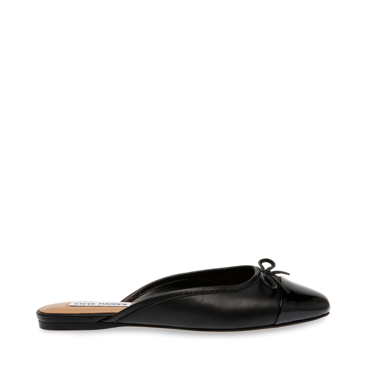 Nella Women's Black Leather Ballet Flats