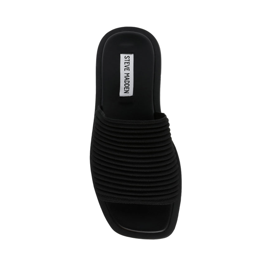 Awestruck Women's Black Flat Sandals - view 4