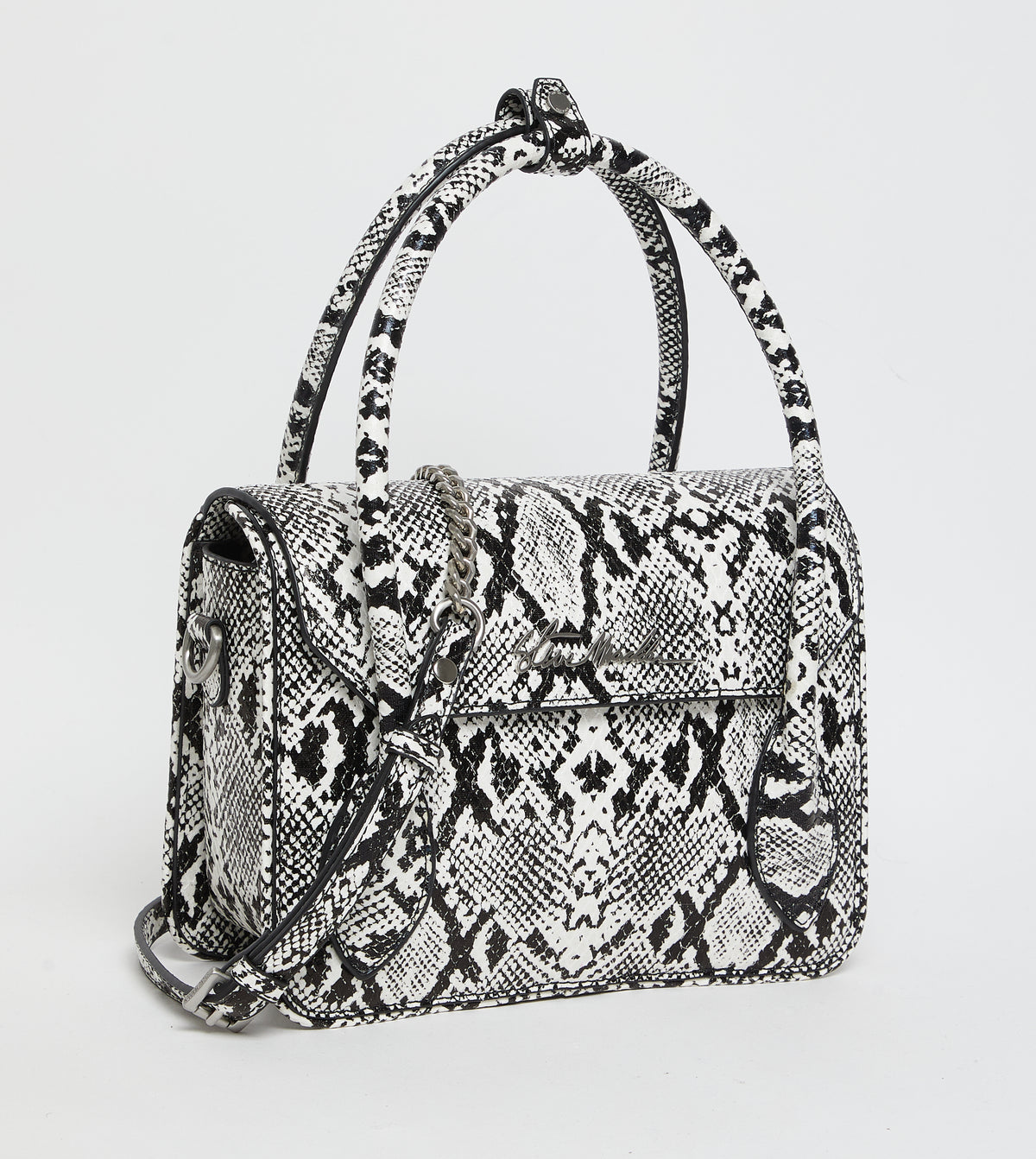 Bhex-e Black/White Women's Satchel Bag - view 3