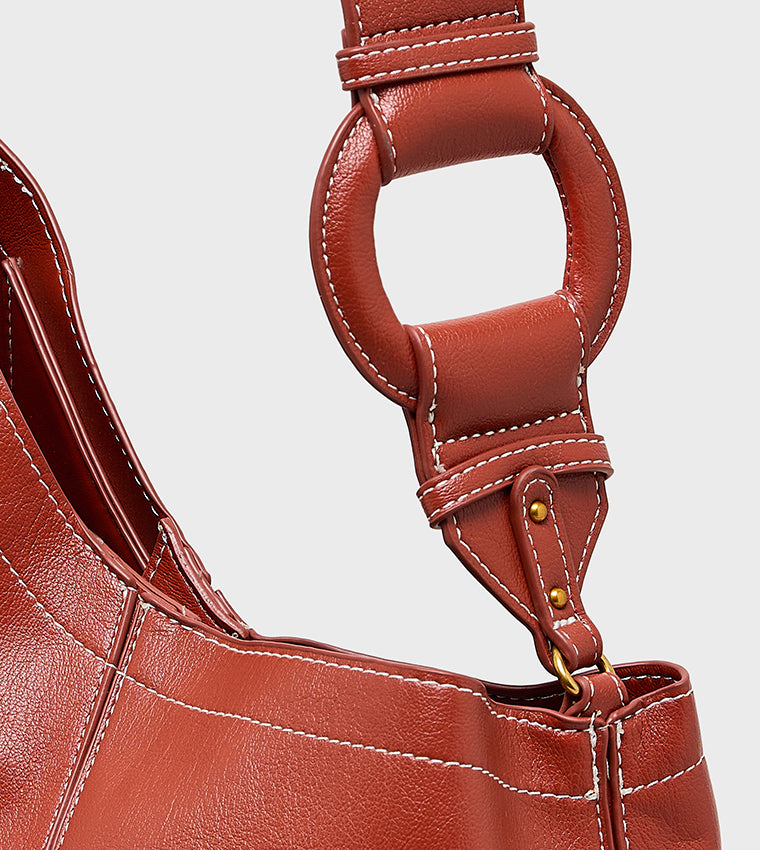 Bcrosby Women's Dark Red Hobo Bag - view 4