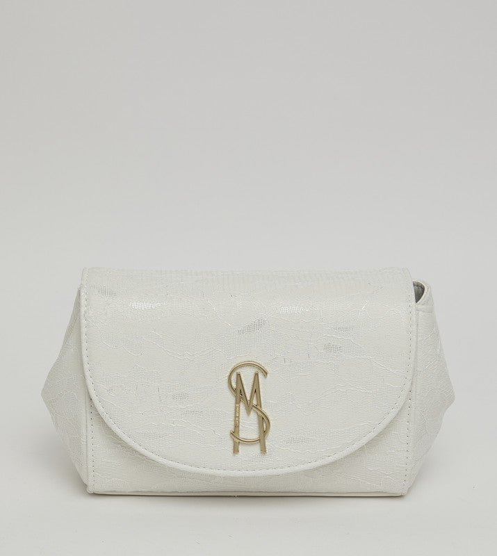 Bnylah White & Gold Women's Shoulder Bag