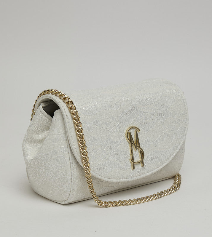 Bnylah White & Gold Women's Shoulder Bag - view 2