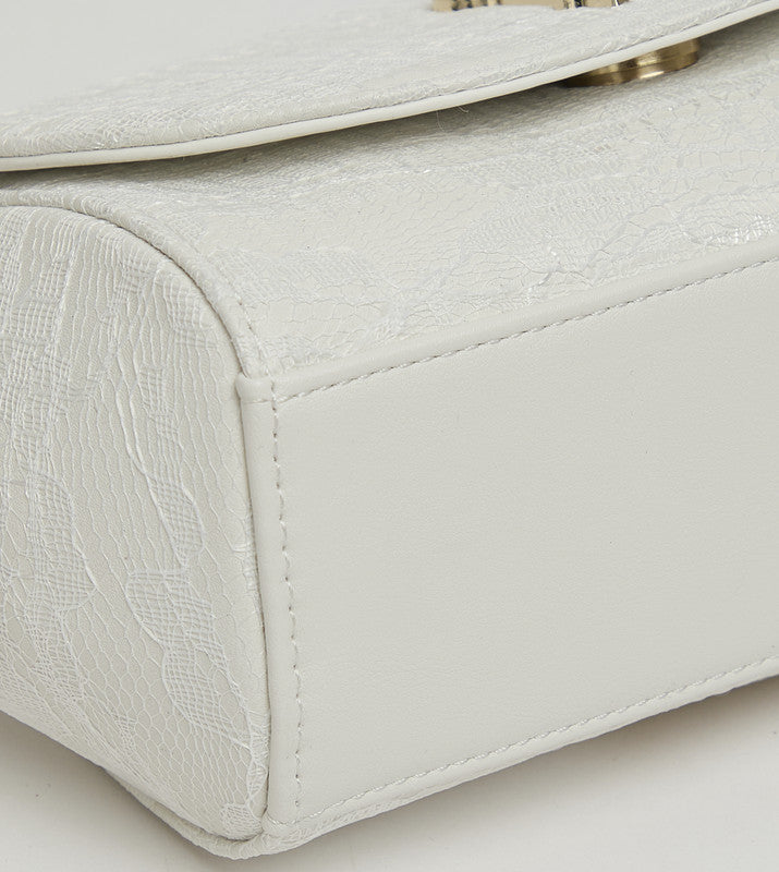 Bnylah White & Gold Women's Shoulder Bag - view 4