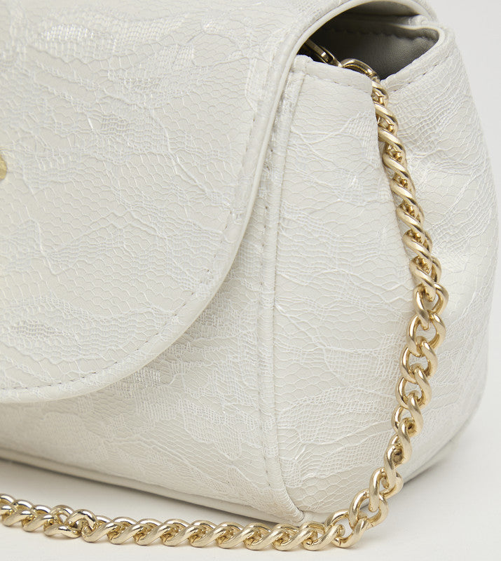 Bnylah White & Gold Women's Shoulder Bag - view 6