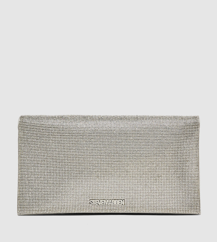 BSYLVIA SILVER CLUTCH