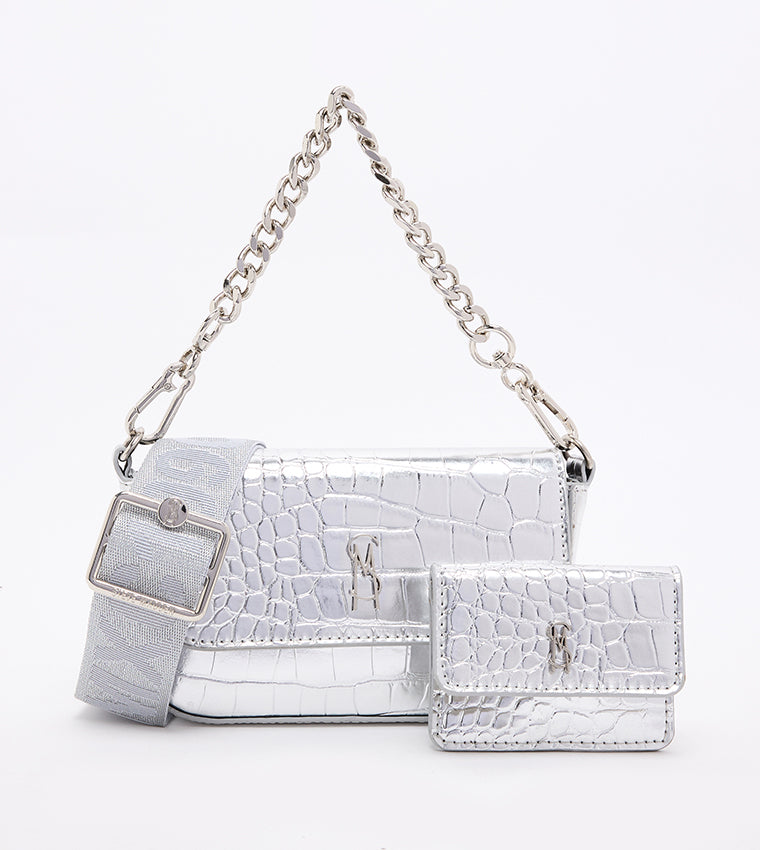 Madden Shoulder Bag Gift Set - Silver