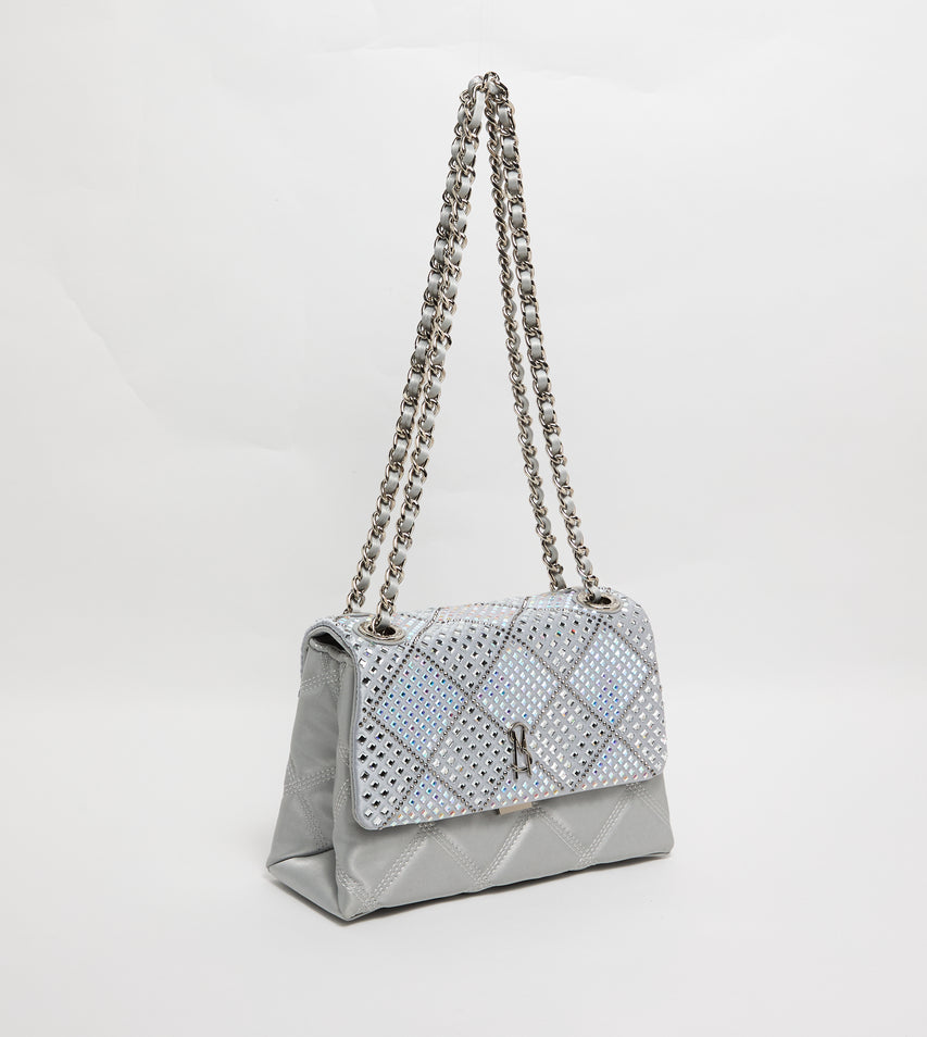 Badalind Women's Silver Satchel Bag