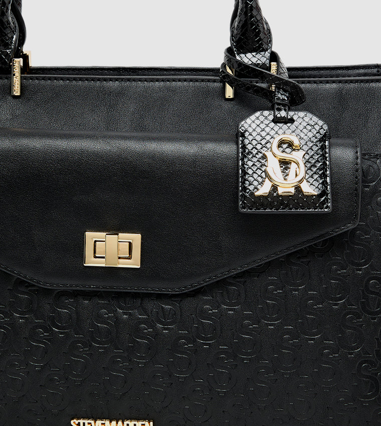 Belmont Women's Black Multicolor Satchel