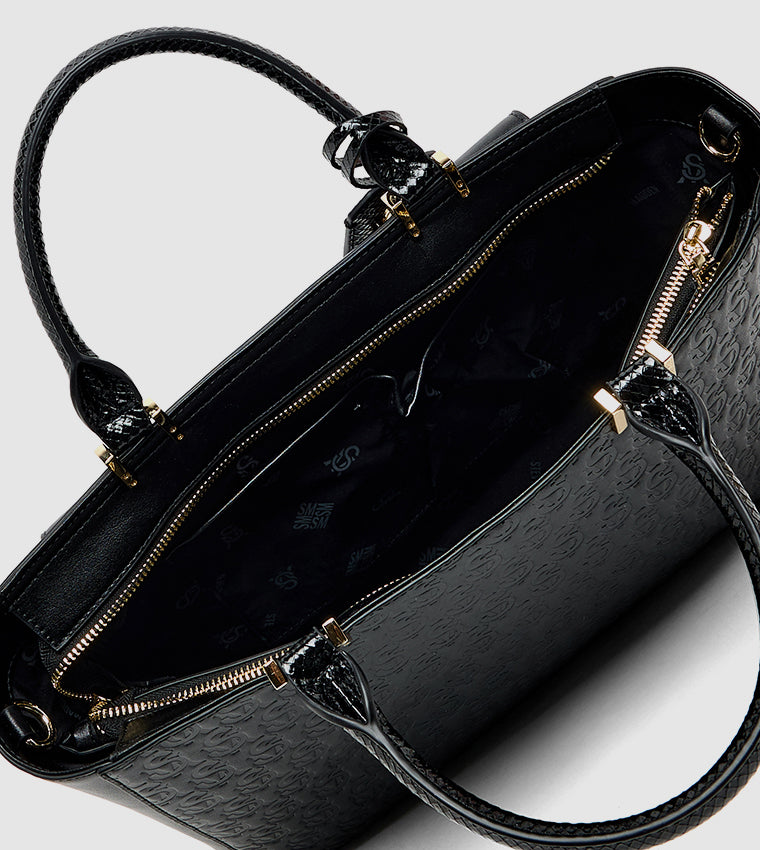 Belmont Women's Black Multicolor Satchel