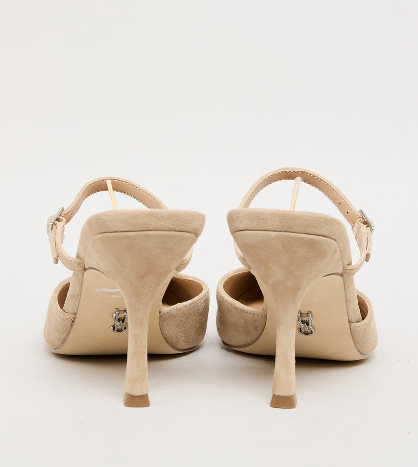 BRECKI TAUPE SUEDE SANDALS - view 4