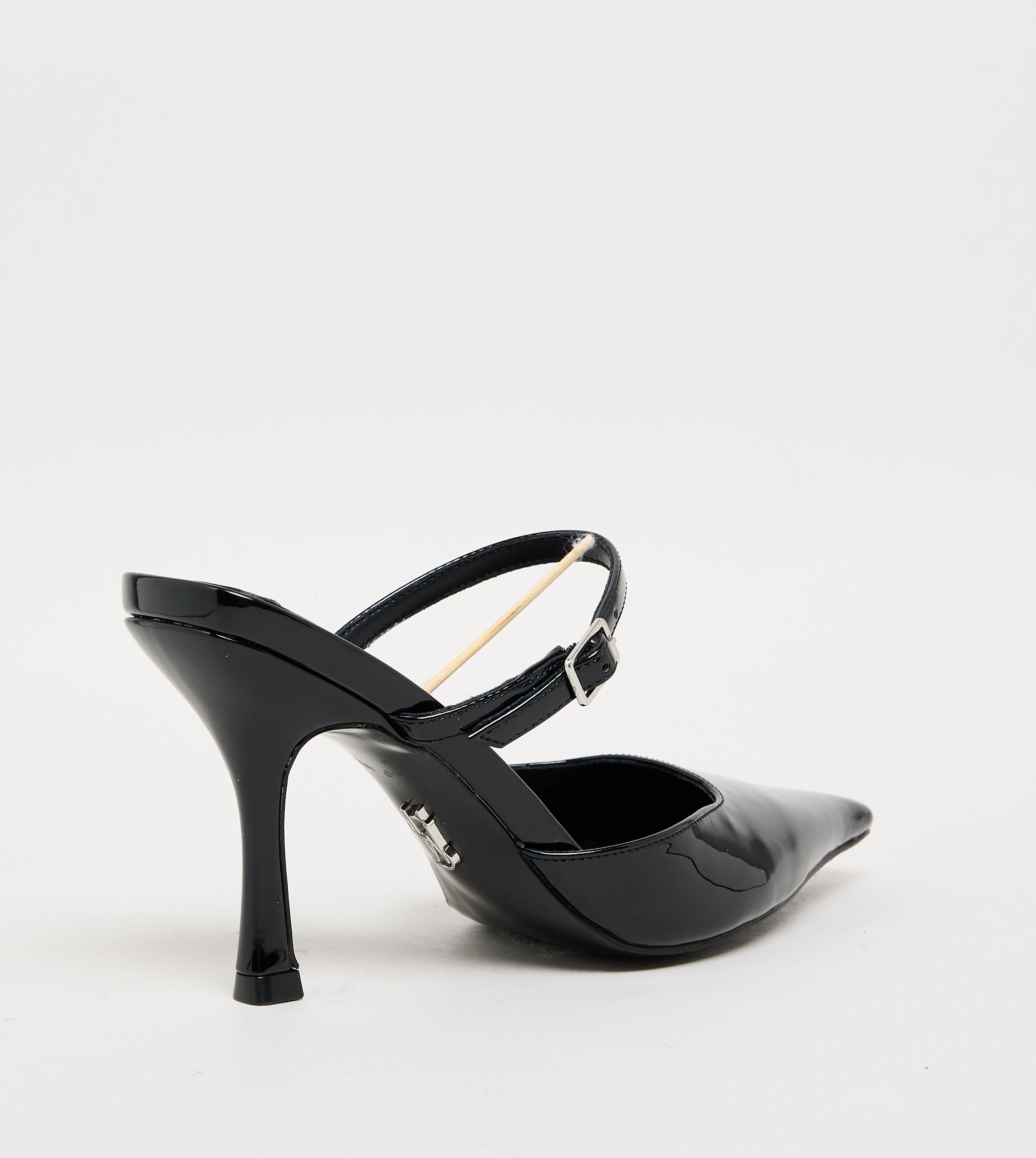 BRECKI BLK PATENT HEELS - view 6