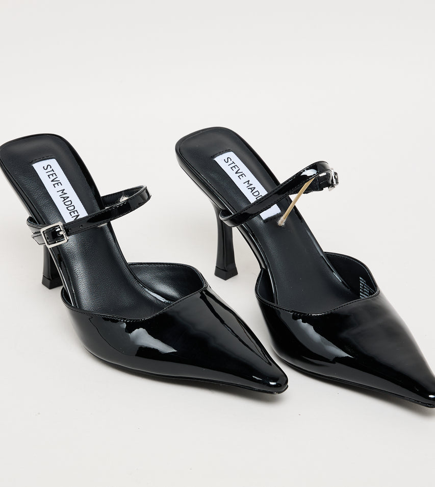 BRECKI BLK PATENT HEELS - view 5