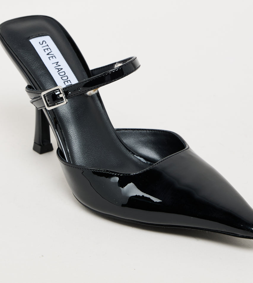 BRECKI BLK PATENT HEELS - view 2