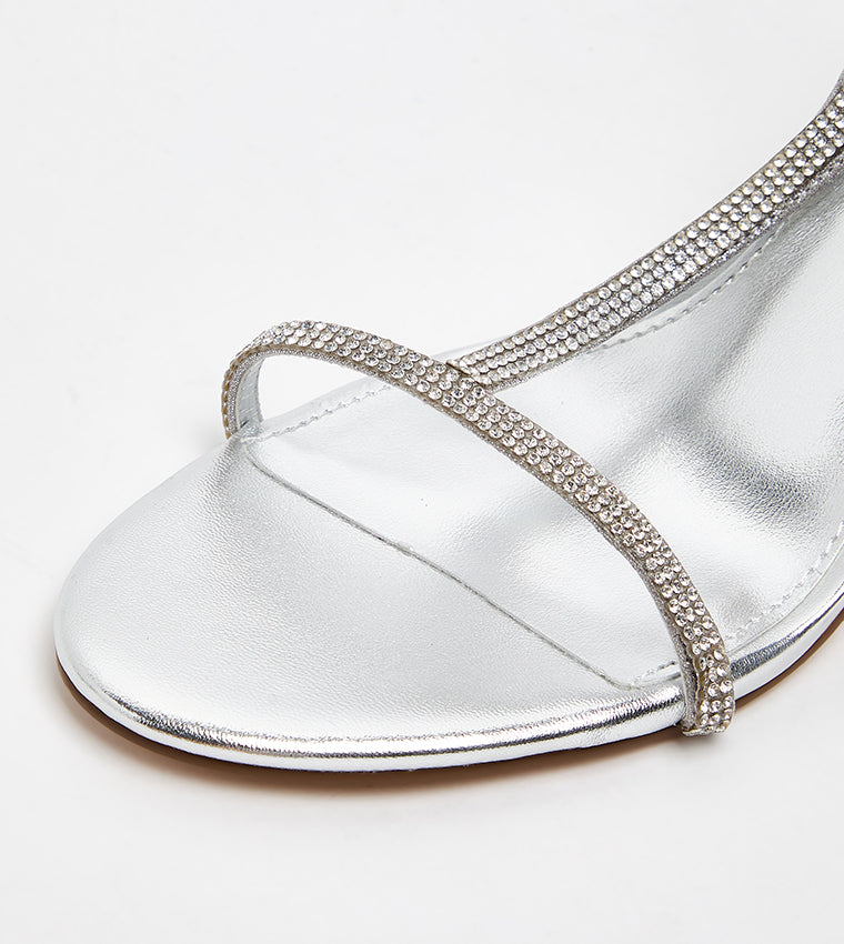 GRANDE SILVER BALLET FLATS