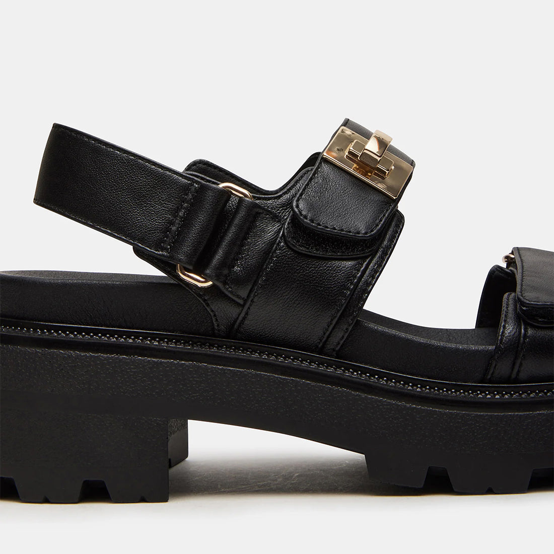 Supermona Women's Black Leather Sandals - view 4