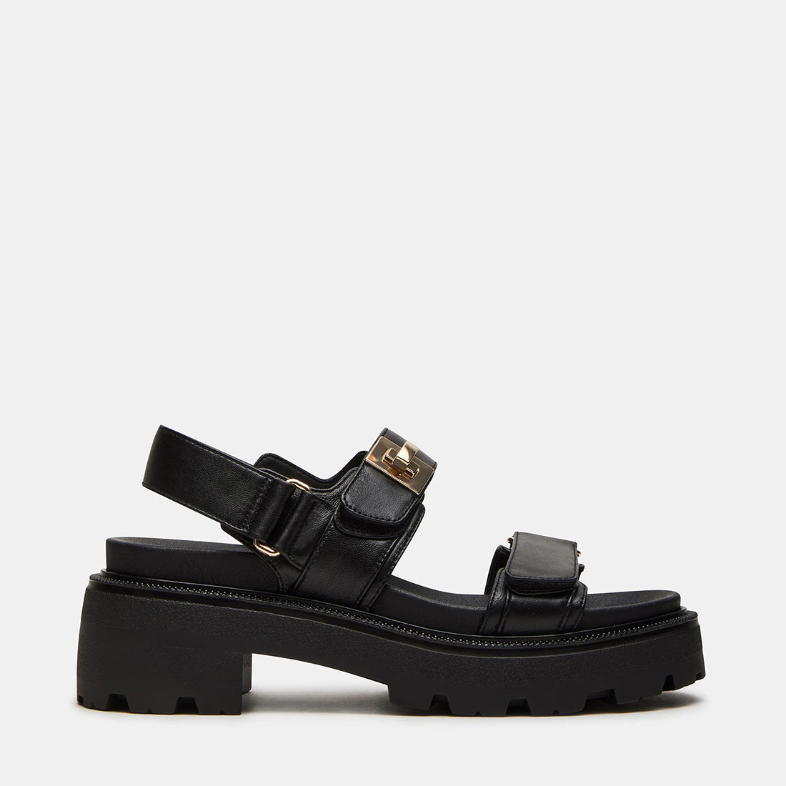 Supermona Women's Black Leather Sandals - view 5