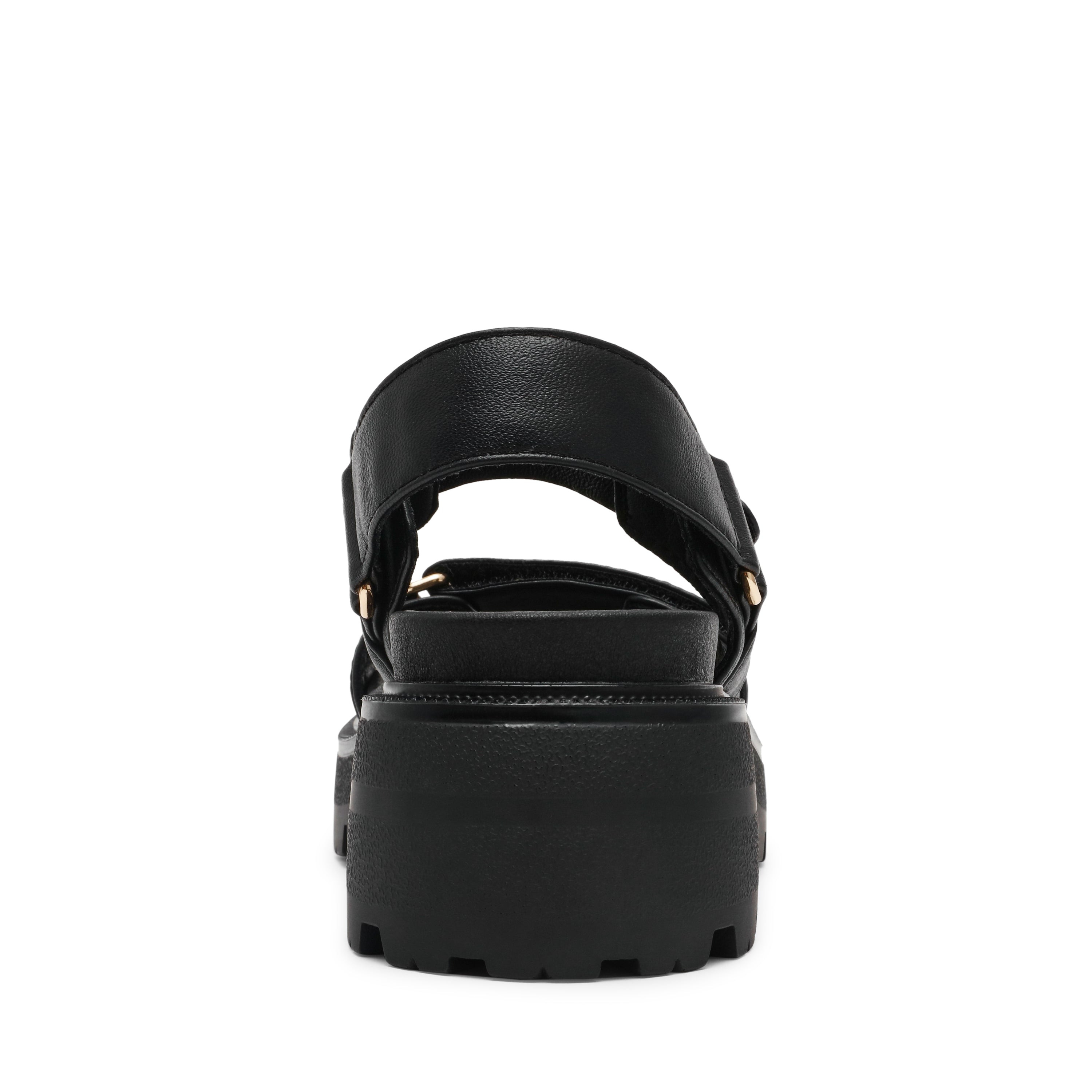 Supermona Women's Black Leather Sandals - view 7