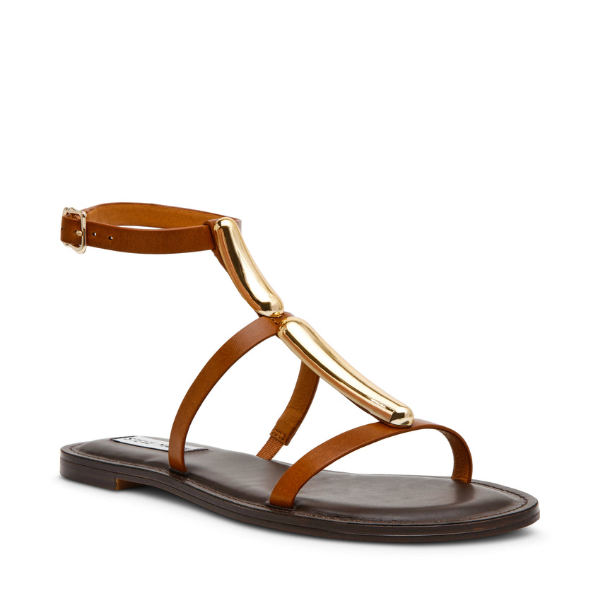 ALMA TAN LEATHER SANDALS