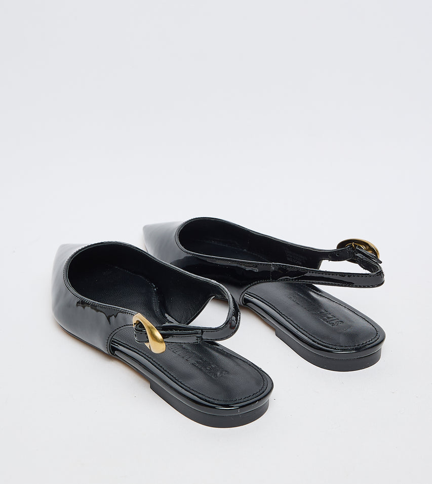 Steve Madden Ottie black flat sandals, alternate angle - view 4