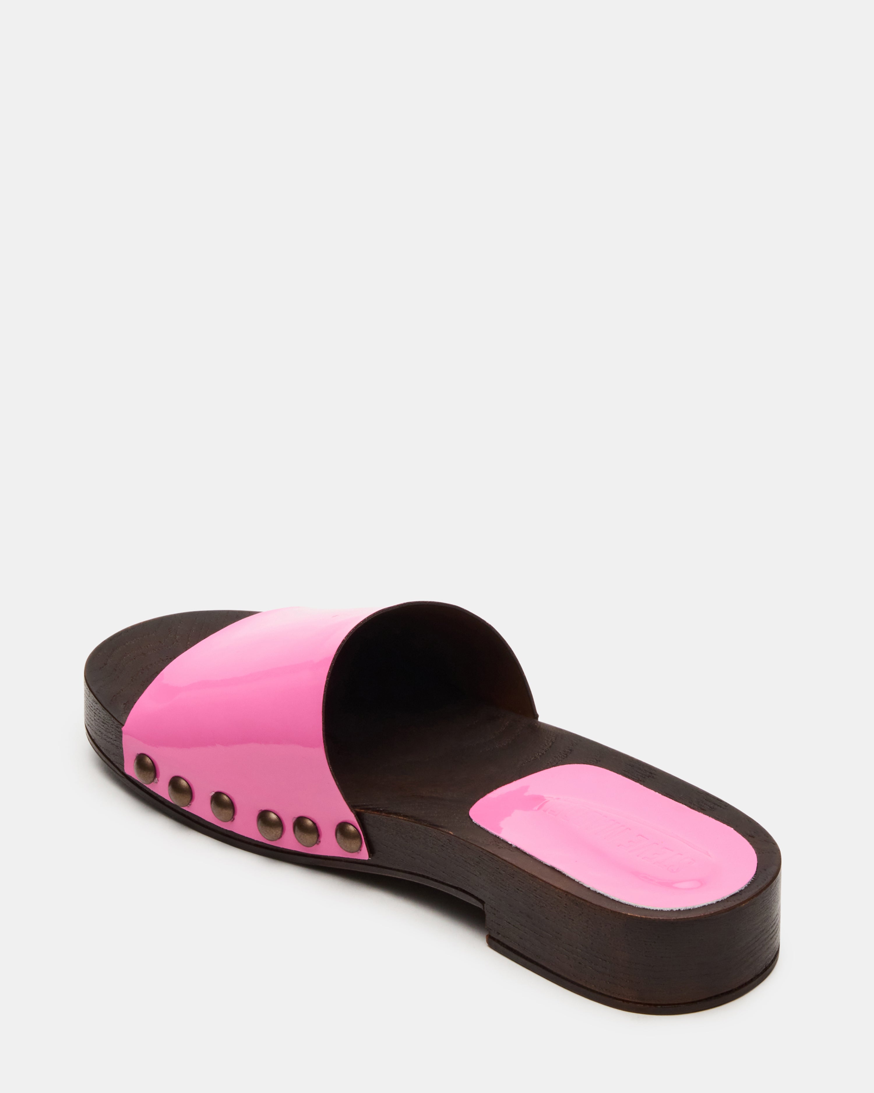 CENTO PINK PATENT FLAT SANDALS