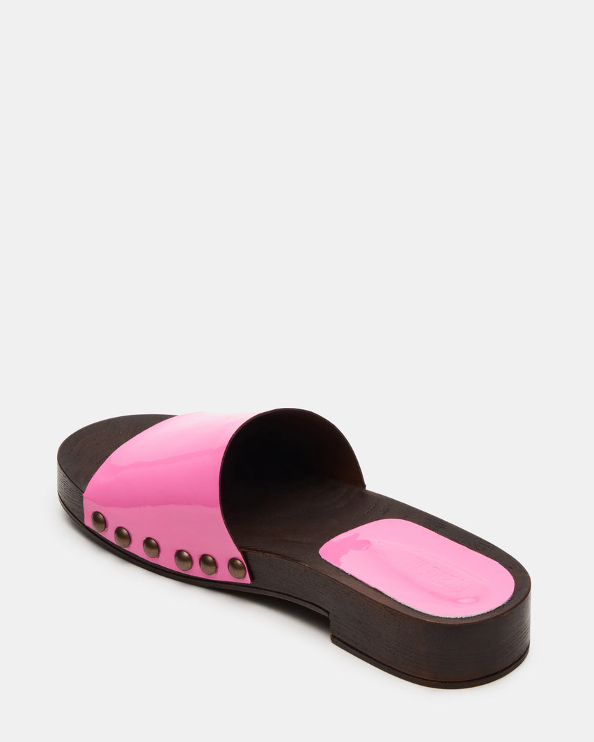 CENTO PINK PATENT FLAT SANDALS