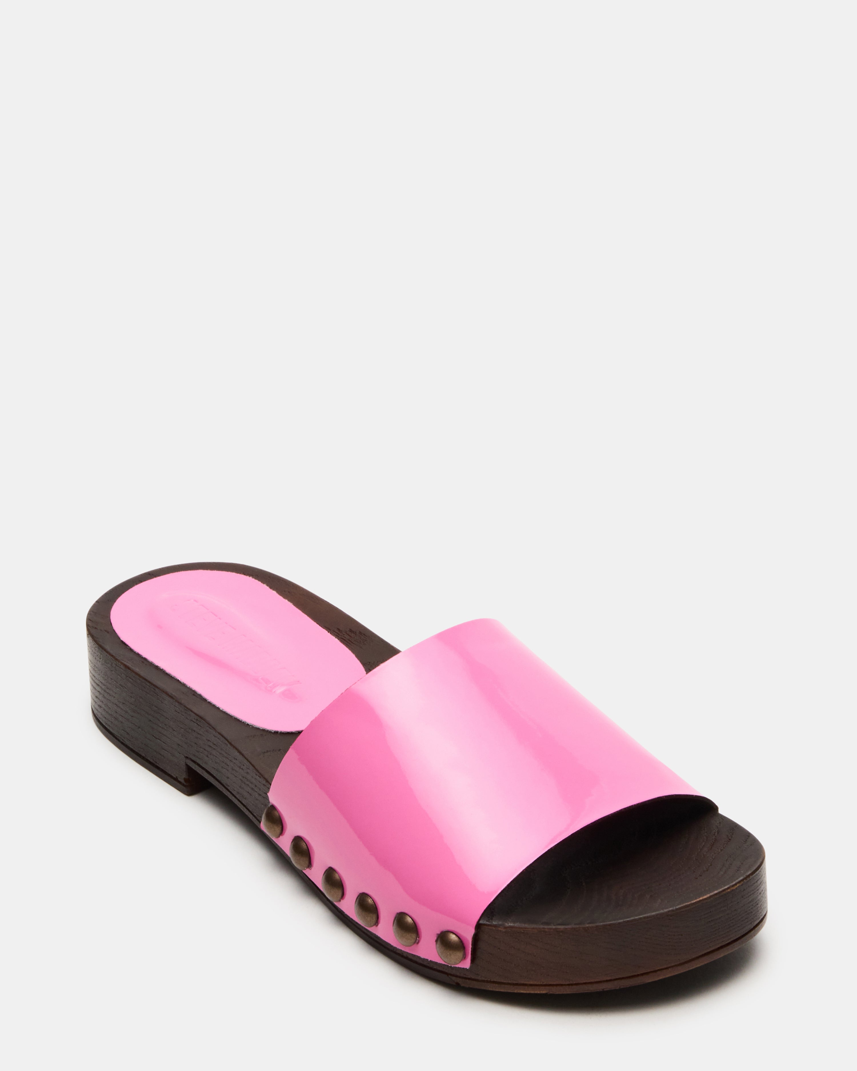 CENTO PINK PATENT FLAT SANDALS