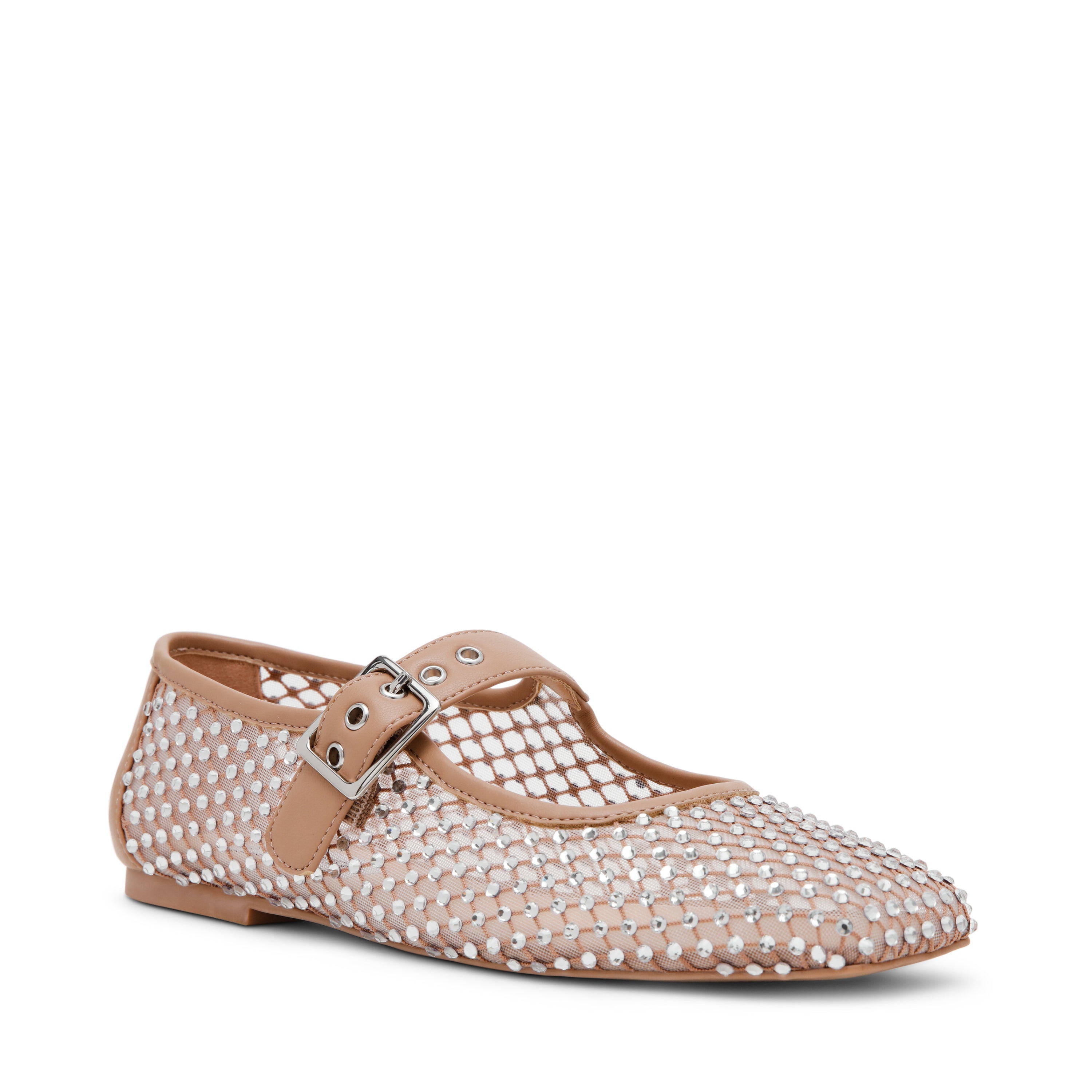 Marcela Women's Tan Mesh Ballerinas