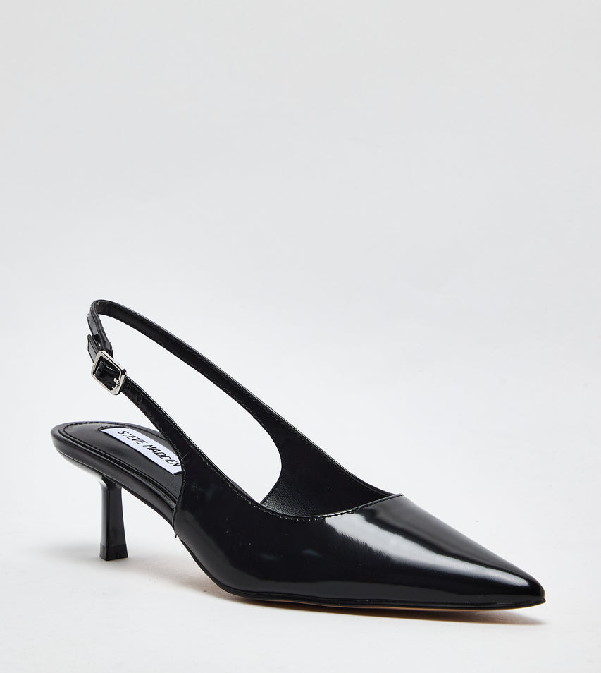 Korra Women's Black Box Leather Mules